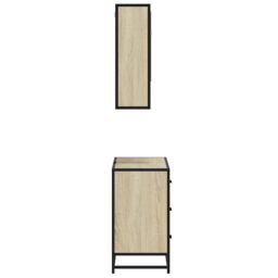 Berkfield Home 2 Piece Bathroom Furniture Set Sonoma Oak Engineered Wood in Brown - thumbnail 6