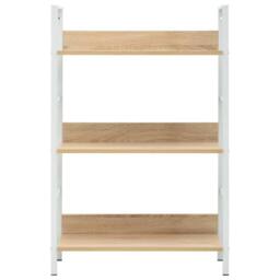 Berkfield Home 3-Layer Book Shelf Oak 60x27.6x90.5 cm Engineered Wood in Light Tan - thumbnail 3