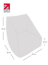 rucomfy Beanbags rucomfy Indoor Kids Bean Bag Chair - Snug Snuggle Seat in Cream - thumbnail 5
