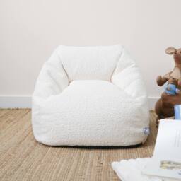 rucomfy Beanbags rucomfy Indoor Kids Bean Bag Chair - Snug Snuggle Seat in Cream - thumbnail 2