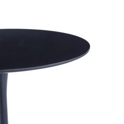 Living and Home Coffee Table Set of Round Dining Table & 2 PU Leather Dining Chairs in Black - thumbnail 5