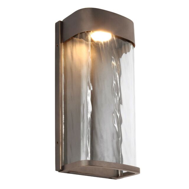 Loops Outdoor IP44 Wall Light Sconce Antique Bronze LED 14W Bulb External d00619