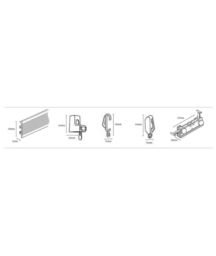 New Edge Blinds White Straight PVC Curtain Track - Size: 260 cm - thumbnail 4