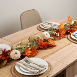 Scottish Everlastings Ltd 150cm Pumpkin Garland Green / Orange