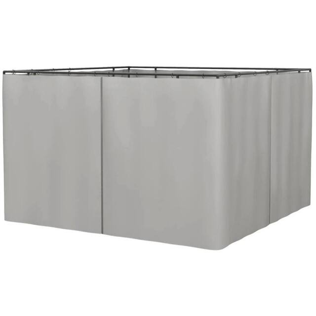 Kelvenix 3x3m Universal Gazebo Sidewall Set in Light Grey - Size: 0.6m2 - image 1