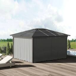 Kelvenix 3x3m Universal Gazebo Sidewall Set in Light Grey - Size: 0.6m2 - thumbnail 4