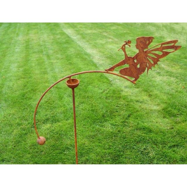 Poppyforge Fairy Sitting Wind Rocker Single BM/RtR, Steel - L66 x W54 x H148.5 cm in Brown