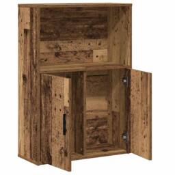 Berkfield Home Bookcase Old Wood 60x24x85 cm Engineered Wood in Brown - Size: 60 x 24 x 85 cm - thumbnail 5