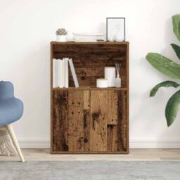 Berkfield Home Bookcase Old Wood 60x24x85 cm Engineered Wood in Brown - Size: 60 x 24 x 85 cm - thumbnail 3