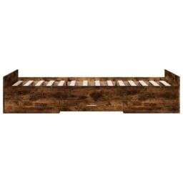 Berkfield Home Bed Frame with Drawers without Mattress Smoked Oak 75x190 cm Small Single in Brown - thumbnail 5