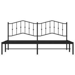 Berkfield Home Metal Bed Frame with Headboard Black 193x203 cm - thumbnail 6