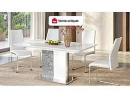 Vente-unique Extendable Dining Table - 6 To 8 Place Settings - MDF - Colours: in Grey - thumbnail 4