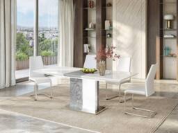 Vente-unique Extendable Dining Table - 6 To 8 Place Settings - MDF - Colours: in Grey - thumbnail 5