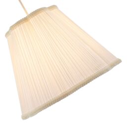 Happy Homewares White Victorian Pleated Faux Silk Lamp Shade with Embroidered Trims - Size: 12 inches - thumbnail 4