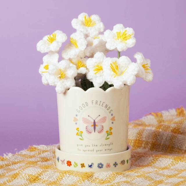 Love Life Sentiment Gift Plant Pot - Friends - Size: Small - image 1