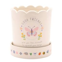 Love Life Sentiment Gift Plant Pot - Friends - Size: Small - thumbnail 2
