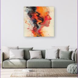 Warren Reed - Designer Geometric Vibrance Canvas - Size: w40 inch x h40 inch - thumbnail 1