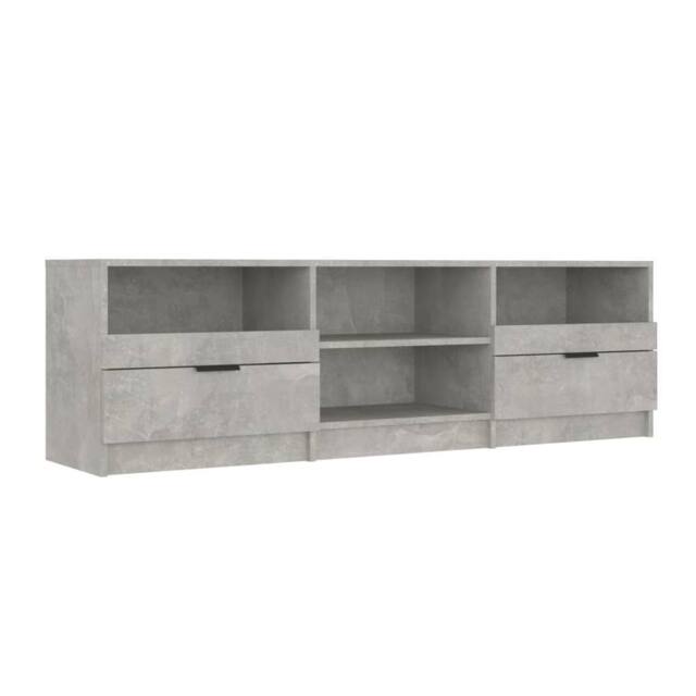 Berkfield Home TV Cabinet Concrete Grey 150x33.5x45 cm Engineered Wood - image 1