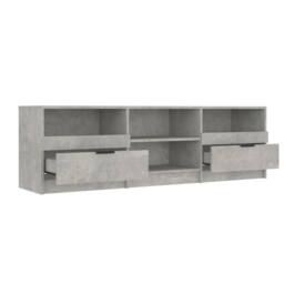 Berkfield Home TV Cabinet Concrete Grey 150x33.5x45 cm Engineered Wood - thumbnail 5
