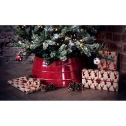 Lemon Pavilion Furniture and Decor Christmas Tree Skirt - Iron - L67 x W67 x H26 cm - Red - thumbnail 4