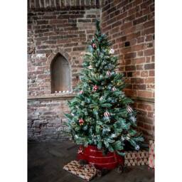 Lemon Pavilion Furniture and Decor Christmas Tree Skirt - Iron - L67 x W67 x H26 cm - Red - thumbnail 5
