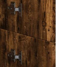 Berkfield Home Highboard Smoked Oak 60x35x180 cm Engineered Wood in Brown - Size: 60 x 35 x 180 cm - thumbnail 8