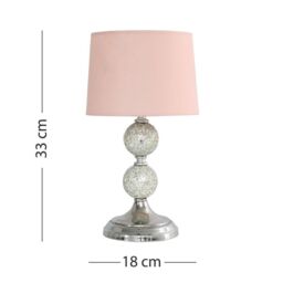 ValueLights Harmony Pink Table Lamp - thumbnail 6