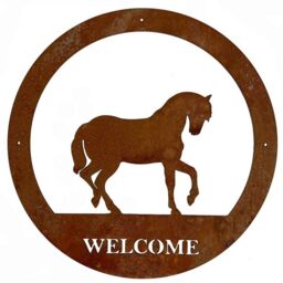 Poppyforge Horse Large Wall Art - with Text - Steel - W49.5 x H49.5 cm - BM/RtR in Brown - thumbnail 2