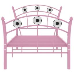 Berkfield Home Bed Frame with Football Design Pink Metal 90x200 cm - thumbnail 3