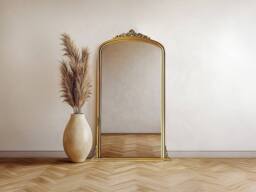 Vente-unique Large Paulownia Wood Mirror - W. 120 X H. 190 Cm - Gold - MERRY - thumbnail 6