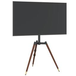 Berkfield Home TV Tripod Stand for 37-65 Inch Screen Max VESA 400x400 mm 40 kg in Black - thumbnail 3