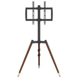 Berkfield Home TV Tripod Stand for 37-65 Inch Screen Max VESA 400x400 mm 40 kg in Black - thumbnail 4