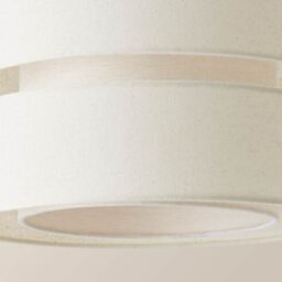 ValueLights Sophia Linen Tier 30cm Drum Easy Fit Ceiling Light Lamp Shade & Bulb in Natural - thumbnail 5