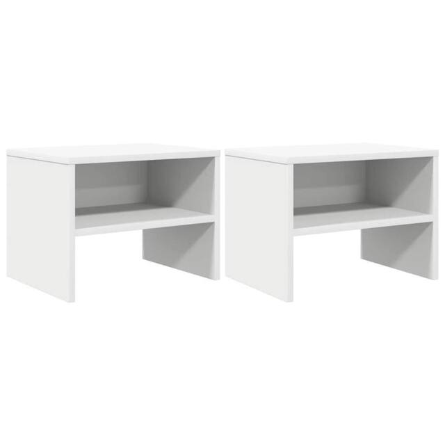 Berkfield Home Bedside Cabinets 2 pcs White 40x30x30 cm Engineered Wood - Size: 40 x 30 x 30 cm - image 1