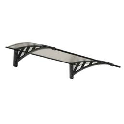 Palram Patio Cover Neo Door Awning Canopy 1180 Twinwall - L119 x W76 x H25 cm in Grey - thumbnail 1
