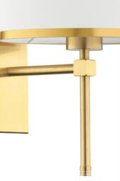 Netlighting Abbano Wall Lamp With Shade Cream With Gold Strip Brushed Brass - thumbnail 3