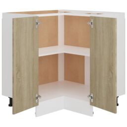 Berkfield Home Corner Bottom Cabinet Sonoma Oak 75.5x75.5x80.5 cm Engineered Wood in Brown - thumbnail 5