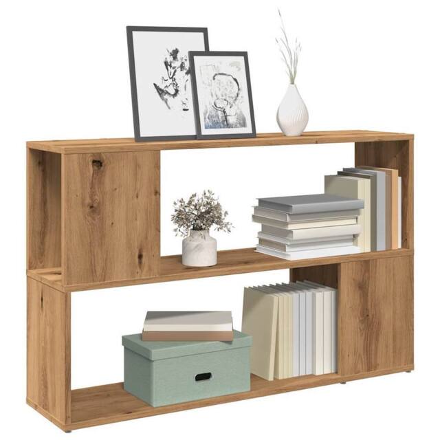 Berkfield Home Book Cabinet Artisian Oak 100x24x63 cm Engineered Wood in Brown - Size: 100 x 24 x 63 cm - image 1