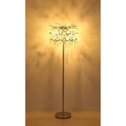 Netlighting Queena Glass Floor Lamp Matt Silver Colour 5x E14 - thumbnail 4