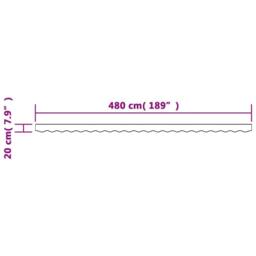 Berkfield Home Replacement Fabric for Awning Valance Brown Stripe 5 m - thumbnail 6