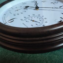 "Hinsinc Outdoor Arabic 15"" White Station Wall Clock with Thermometer Indoor New" - thumbnail 3