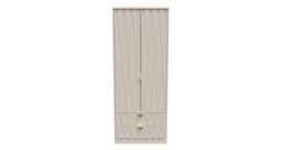 Ready Assembled 2 U Dallas 2 Door 2 Drawer Wardrobe (Ready Assembled) in Taupe - thumbnail 2