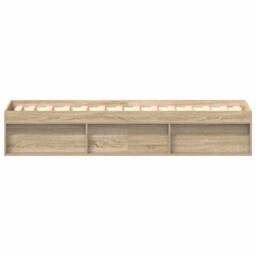 Berkfield Home Bed Frame Sonoma Oak 90x190 cm Single in Light Tan - thumbnail 6