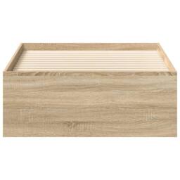 Berkfield Home Bed Frame Sonoma Oak 90x190 cm Single in Light Tan - thumbnail 5