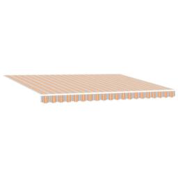 Berkfield Home Manual Retractable Awning Multicolour Stripe 450x350 cm in Orange - thumbnail 5