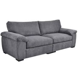 Furniture 786 Amalfi Jumbo Cord 4 seater Sofa in Grey - thumbnail 3