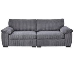 Furniture 786 Amalfi Jumbo Cord 4 seater Sofa in Grey - thumbnail 2