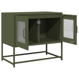 Berkfield Home TV Cabinet Olive Green 68x39x60.5 cm Cold-rolled Steel - thumbnail 5