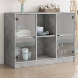 Berkfield Home Sideboard Concrete Grey 102x37x75.5 cm Engineered Wood - thumbnail 1