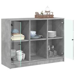 Berkfield Home Sideboard Concrete Grey 102x37x75.5 cm Engineered Wood - thumbnail 4